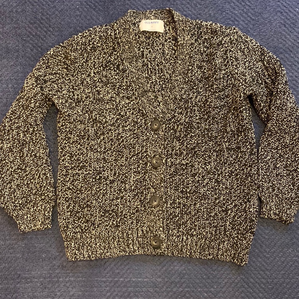 Old Navy Button Up Black and White Mix Cardigan